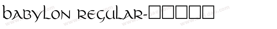 Babylon Regular字体转换